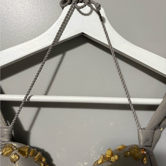 Marlies Dekkers Flic & Flac Sun-kissed Gold One Piece Plunge Top Swimsuit - Picture 5 of 17